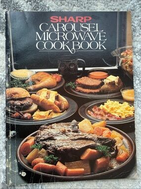 SHARP Carousel Microwave Cook Book - Black Cover